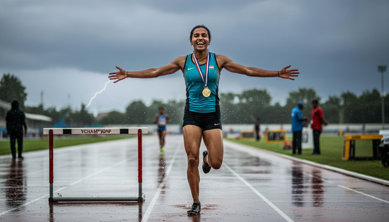 Jyothi Yarraji Defends Asian Hurdles Gold with 12.96s Championship Record